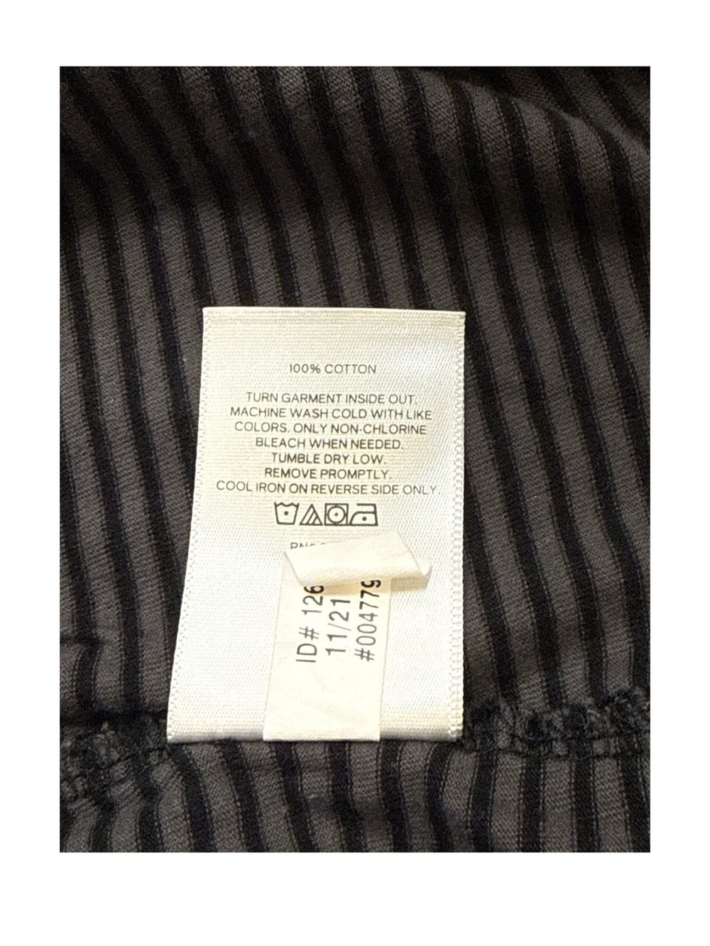 Express Men's Black & Gray Striped Short-Sleeve Crew Neck Tee w Floral Print, L - Picture 5 of 5